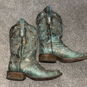 Turquoise & glitter Corral Boots